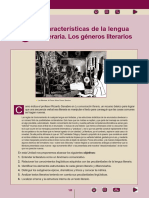 8 - Características de La Lengua Literaia. Los Géneros Literarios