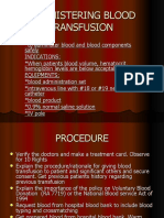 Administering Blood Transfusion