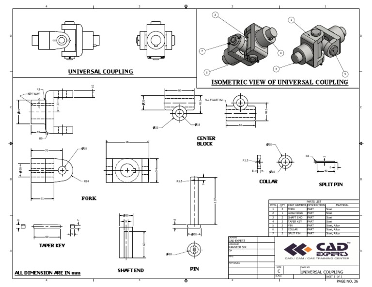 36 Universal Coupling Final PDF Computer Aided Design Technical