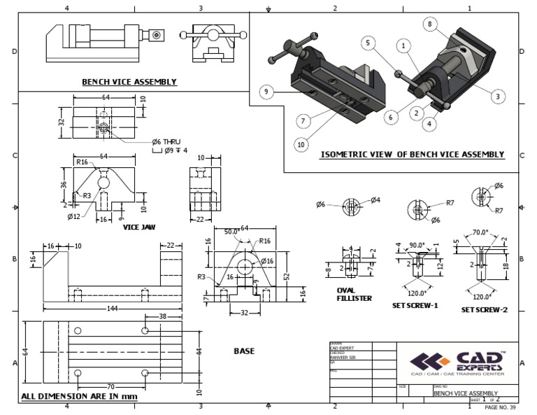 Bench Vice Diagram