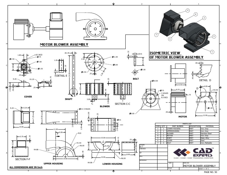 50_motor Blower Assembly Iron Metals