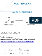 2d. Enoli I Enolati - Aldolne Kondenzacije