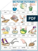 Cooking Verbs Vocabulary Esl Picture Dictionary Worksheets For Kids