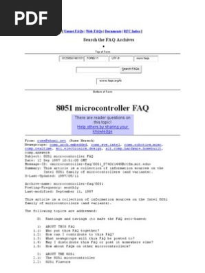 Usenet FAQs Micro Controller | PDF | Microcontroller