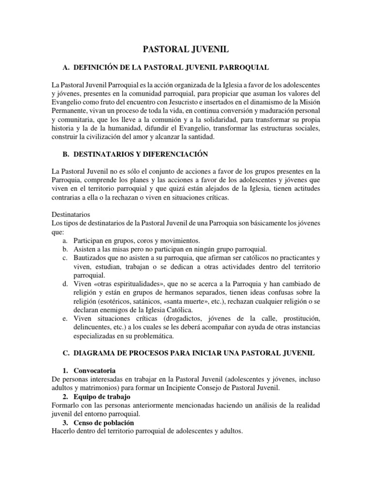 Estrategias para la Pastoral Juvenil | PDF | Iglesia Católica | Santo