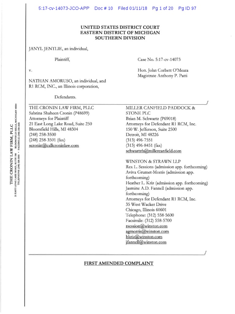 R1 RCM Lawsuit Document PDF