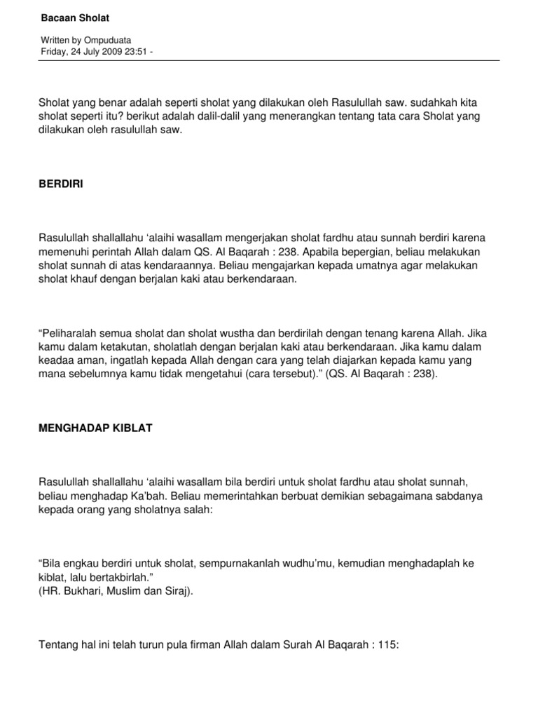 128 Bacaan Sholat Pdf