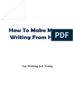How To Make Money Writing From Home: Top Writing Job Today