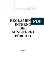 Reglamento Interno Ministerio Público - Paraguay