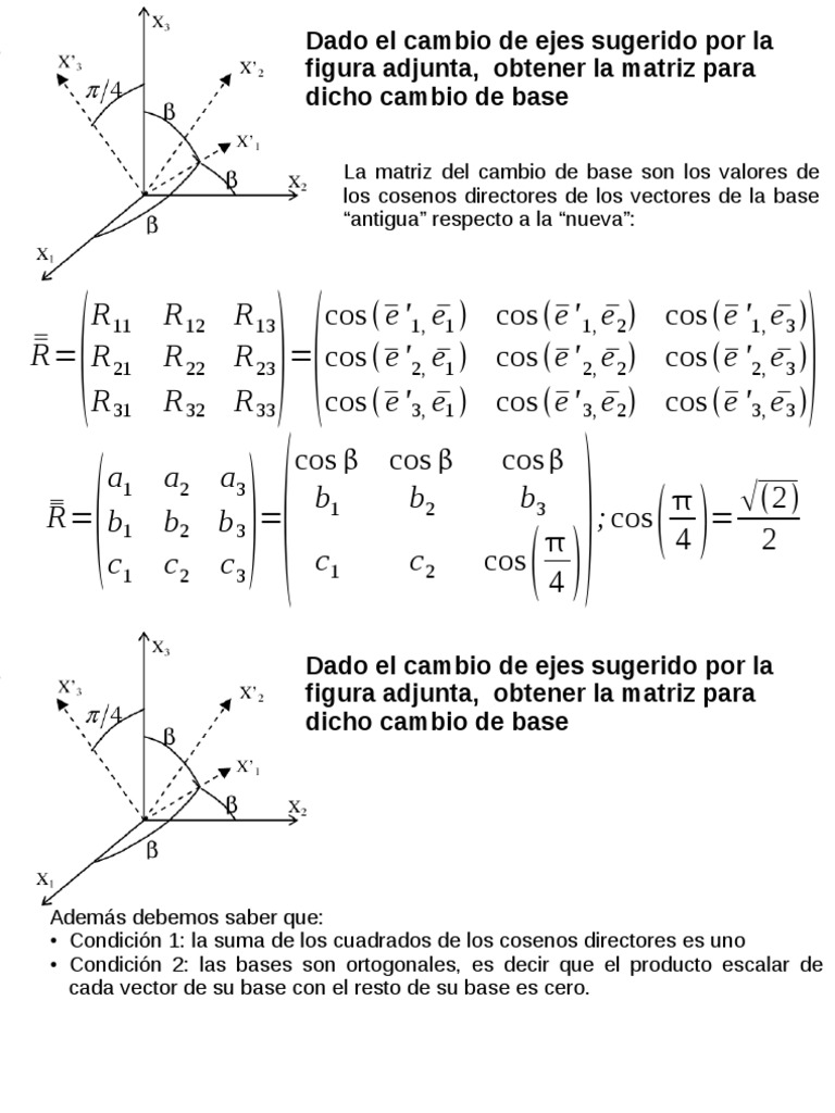 Matrice Di Cambiamento Di Base
