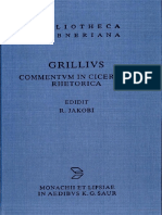 (Bibliotheca Teubneriana Scriptorum Graecorum Et Romanorum) Grillius, Rainer Jakobi (Ed.) - Grillius, Commentum in Ciceronis rhetorica-K.G. Saur (2002) PDF