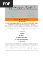 Alguns esquemas para celebrações de Catequese da Infância e Adolescência.doc