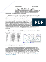 Technical Report of The Audio Amplifier