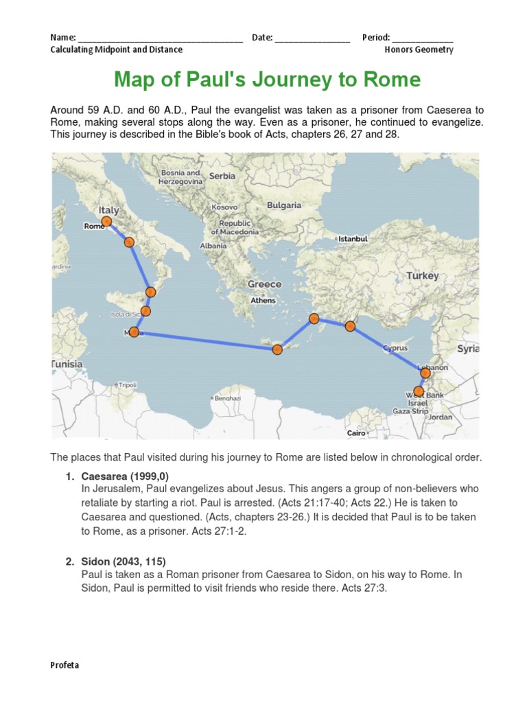 pauls journey to rome assignment pdf Acts Of The Apostles Paul The