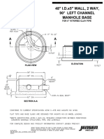 48 I D Manhole Base For Clay Pipe 2 Way 90 Deg Left d1690