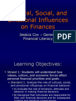 Cultural Social and Emotional Influences On Finances