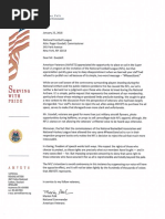 AMVETS Letter to Commissioner Goodell