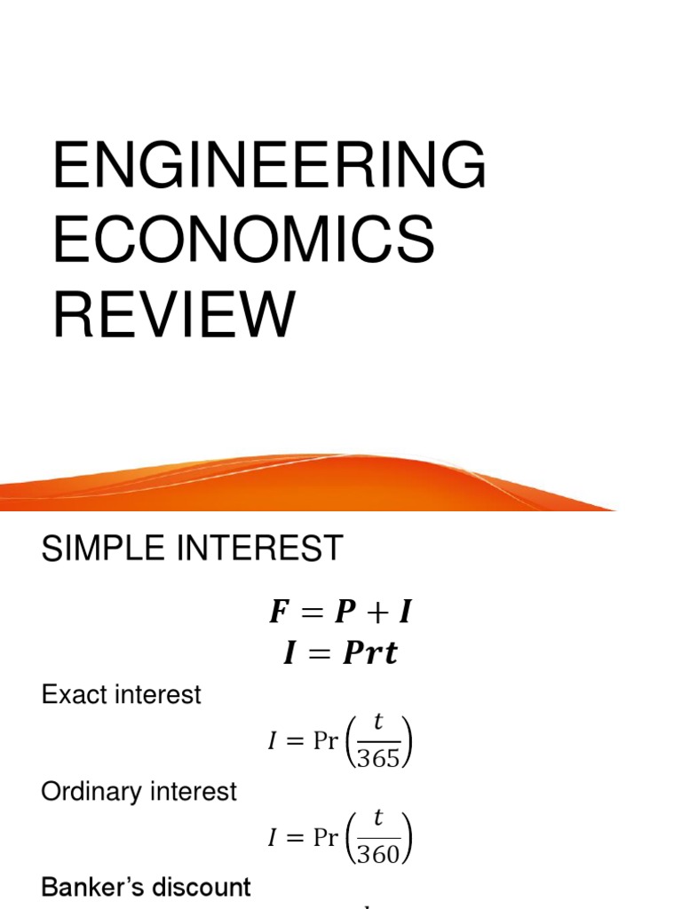 Engineering Economics Review PDF Liability (Financial Accounting