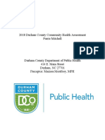 2018 Durham County Community Health Assessment Parris Mitchell