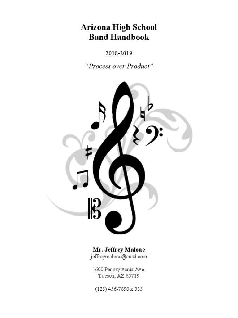 Arizona High School Band Handbook "Process Over Product" PDF Music