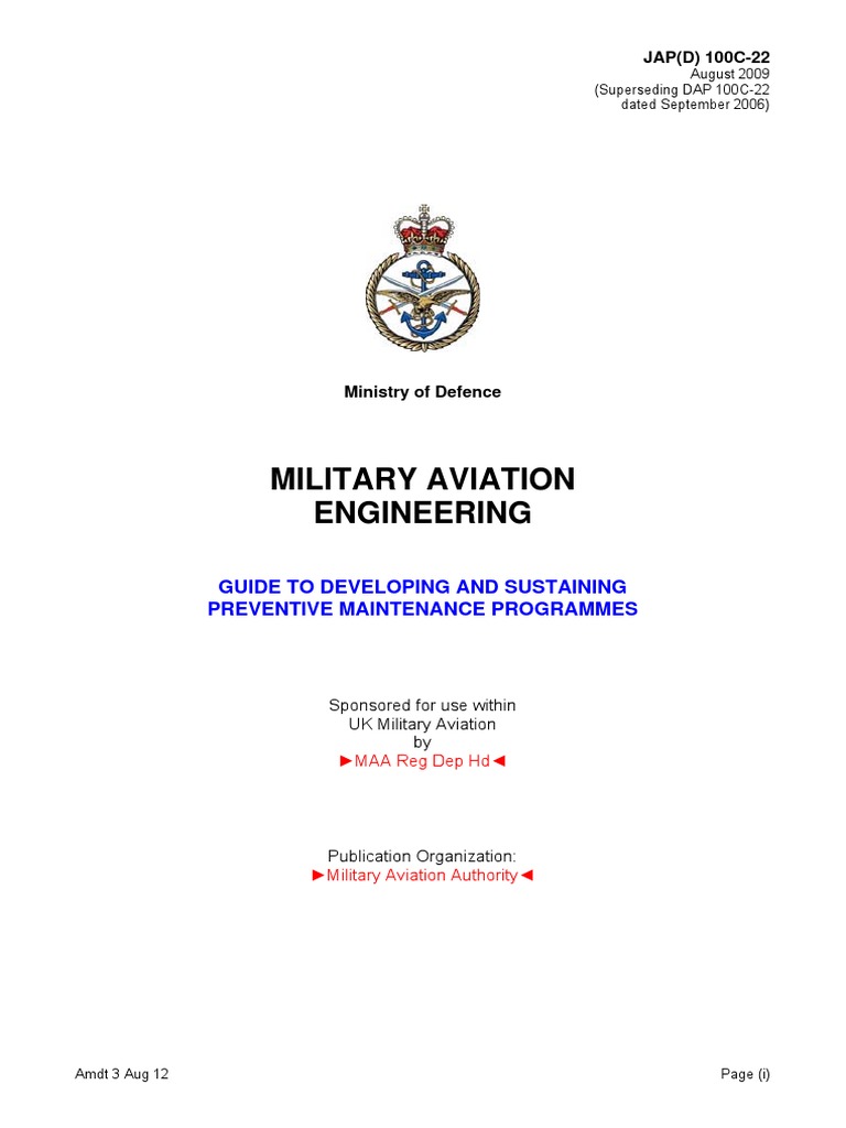 Military Aviation Preventive Maintenance Guide | PDF | Reliability ...