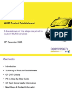 WLR3 Product Establishment: A Breakdown of The Steps Required To Launch WLR3 Services
