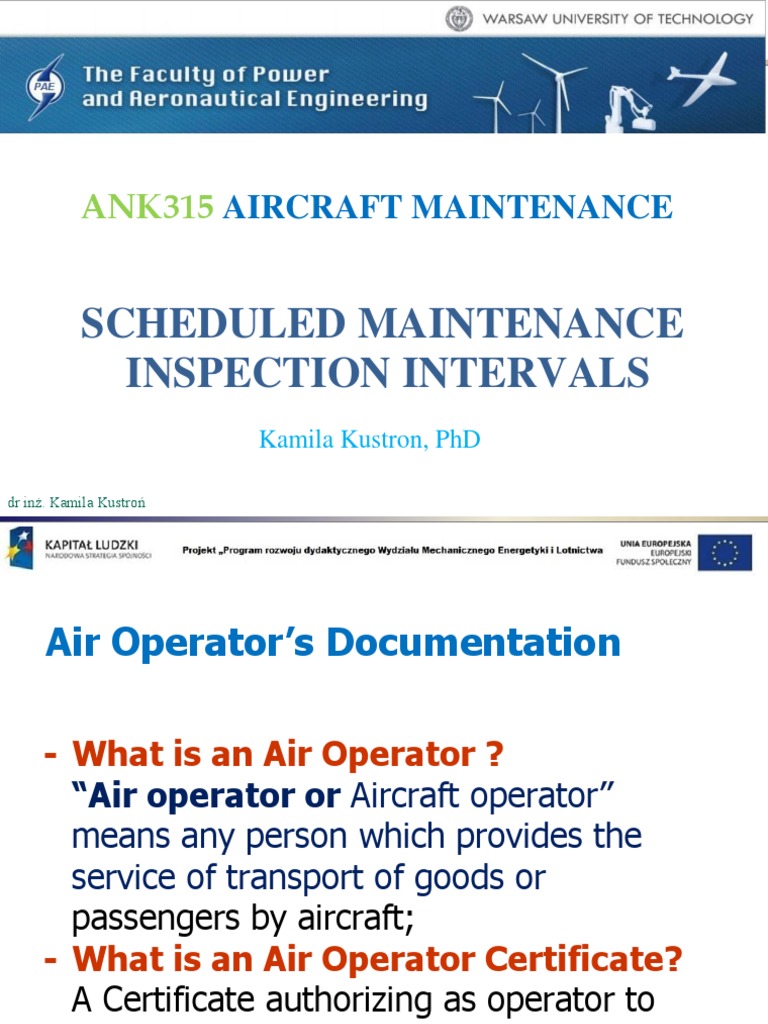 Schedule Maintenance Inspection IntervalsAircraft PDF Aircraft