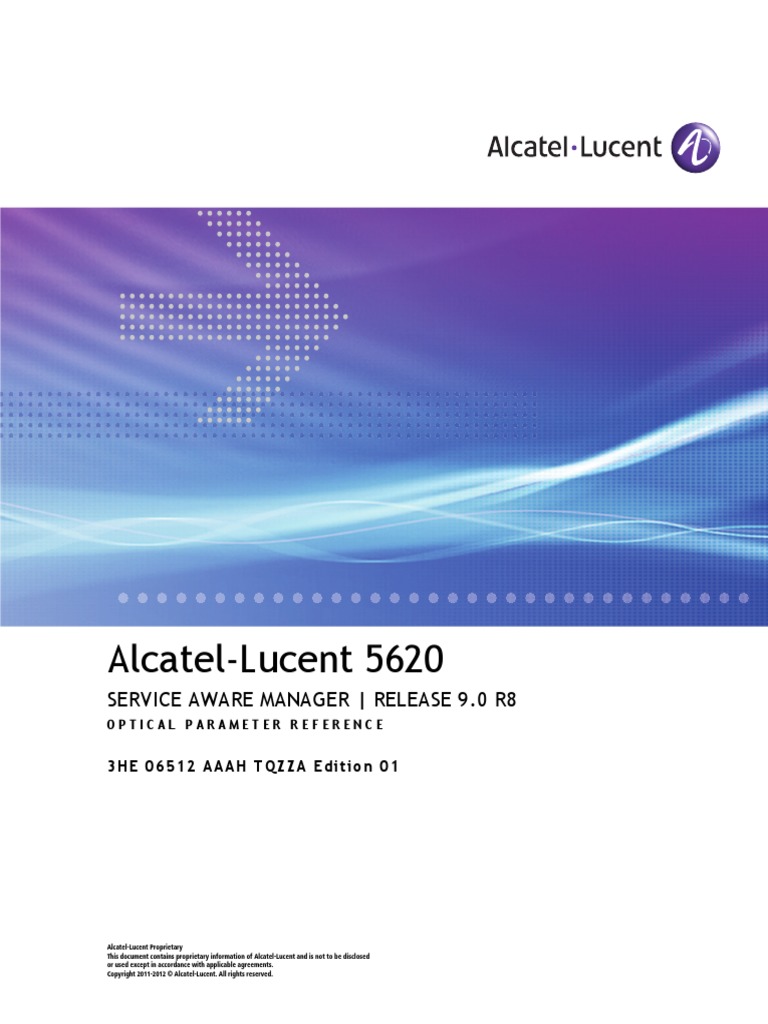 3HE06512AAAHTQZZA01 - V1 - 5620 SAM Release 9.0 R8 Optical