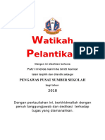 Watikah Pelantikan Pss