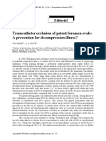 Transcatheter occlusion of PFO - a prevention for DCI?