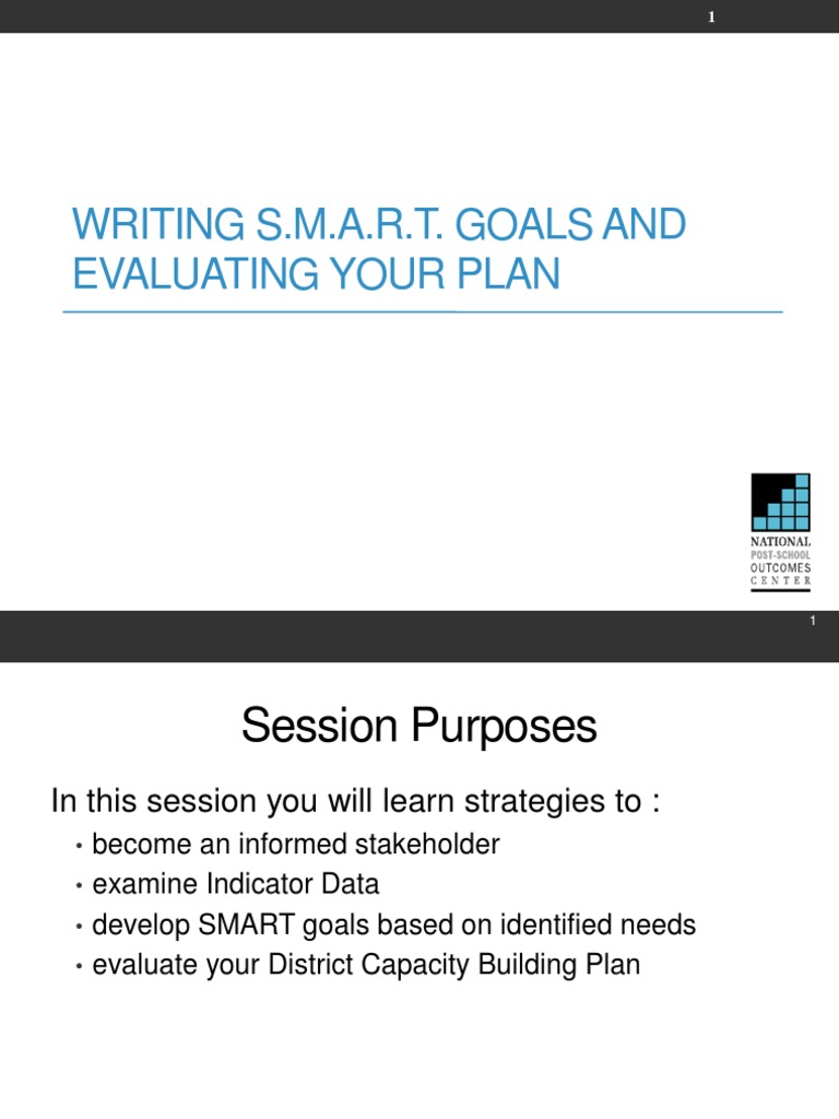 Writing S.M.A.R.T. Goals and Evaluating Your Plan | PDF ...