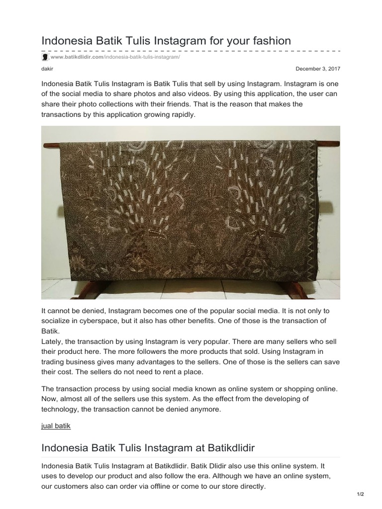 Batikdlidir com Indonesia Batik Tulis Instagram for Your Batikdlidir com Indonesia Batik Tulis Instagram for Your