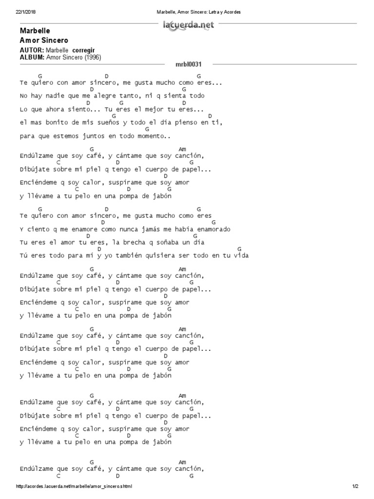 Marbelle Amor Sincero Letra Y Acordes Musica Grabada Amor marbelle amor sincero letra y acordes