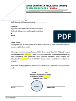 Surat Permohonan, Susunan Pengurus, Berita Acara MGMP Geografi SMA Kab-Kota - Contoh