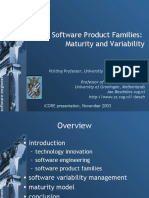 Software Product Families: Maturity and Variability