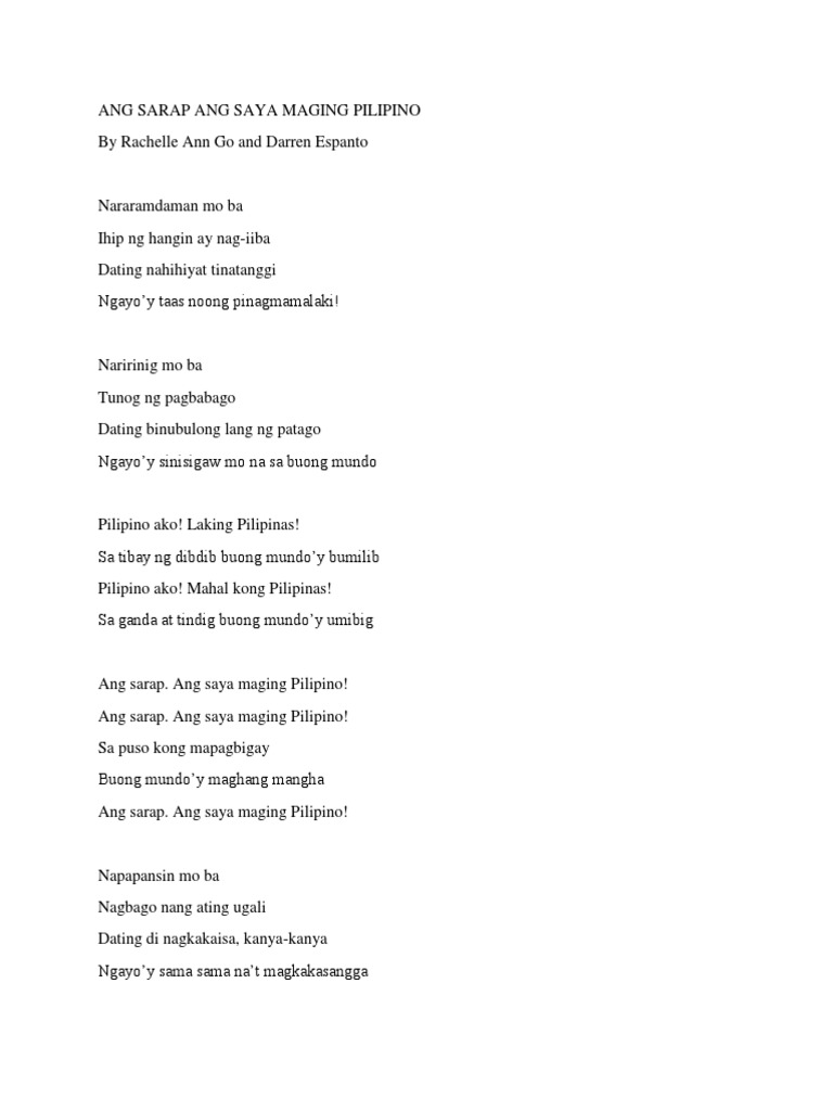 Lyrics Pdf
