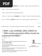 Sap Odn Badi J 1ig Change Odn Check For Odn Number Generation