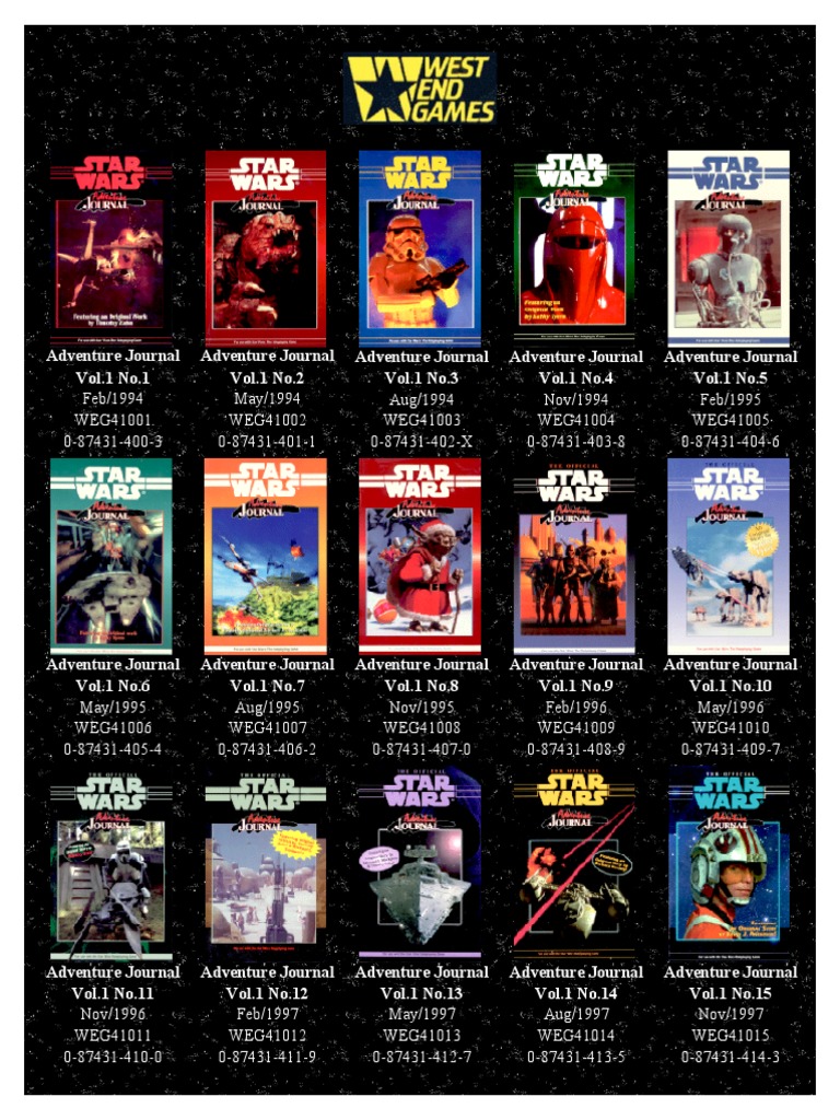 Livre JDR Star Wars Roleplaying Game - Adventure Journal