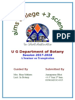 U G Department of Botany: Session 2017-2018