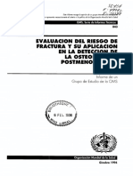 Evaluación Del Riesgo de Fractura y Su Aplicación en La Detección de La Osteoporosis