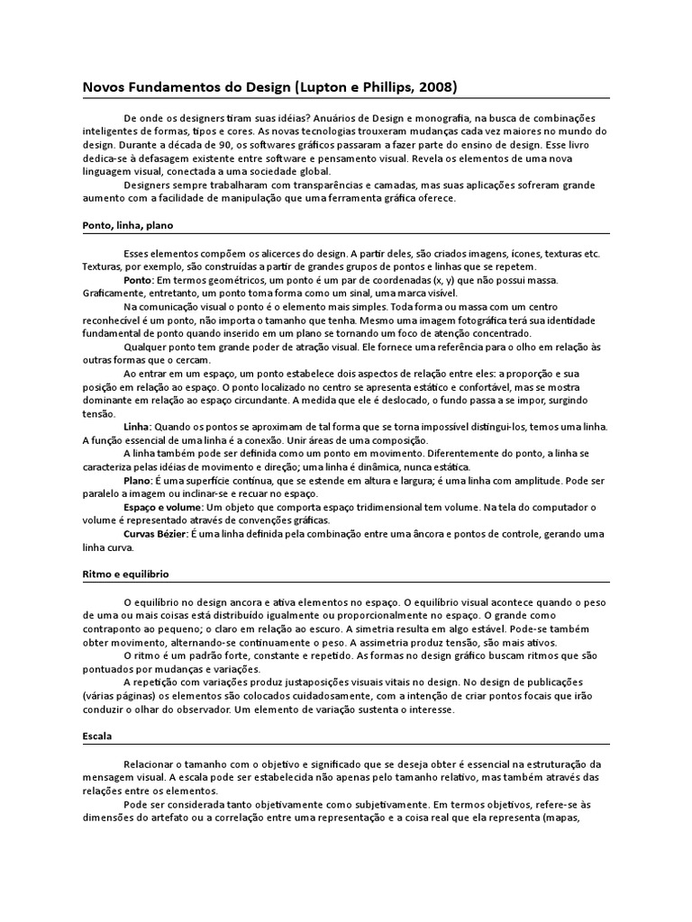 Novos Fundamentos Do Design Lupton Phillips | PDF | Cor | Imagem