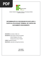 Relatório P2 - Viscosidade de Um Fluido
