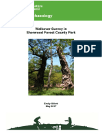 Walkover Survey in Sherwood Forest Country Park
