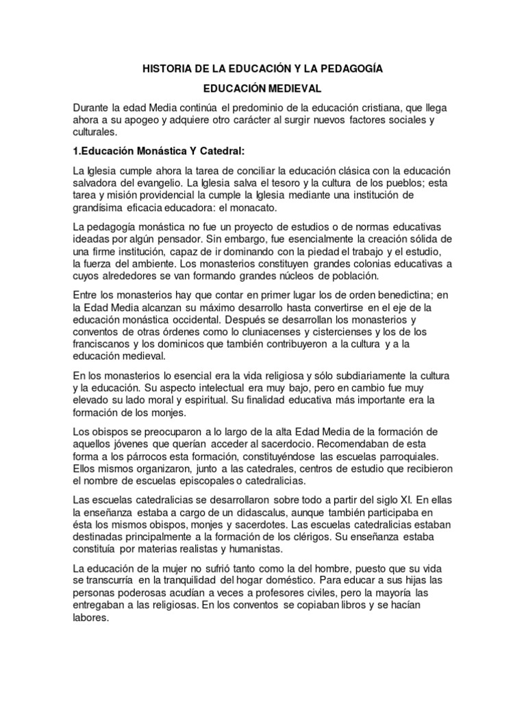 Historia de La Educación y La Pedagogía | PDF | Esparta | Antigua Grecia