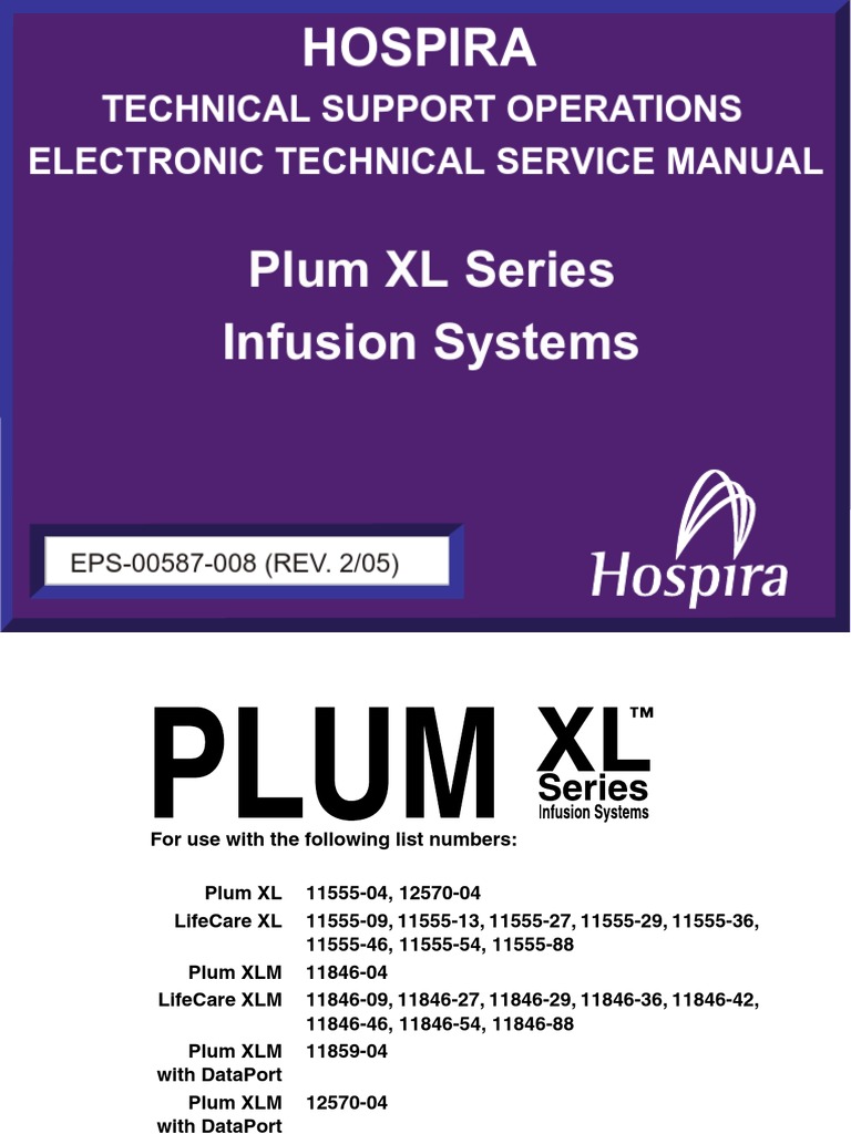 Hospira Plum XL Service Manual EPS 00587 008 PDF PDF Interference
