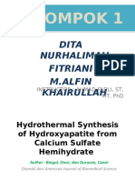 Journal Review - Hydrothermal Synthesis of Hydroxyapatite From Calcium Sulfate Hemihydrate