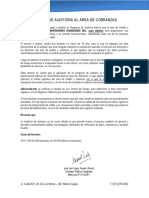 Cotización y Servicio A Realizar Al Area de Cobranza - Auditoria