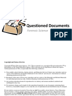 Questioned Documents: Forensic Science