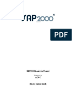 SAP2000 Analysis Report Accc Model Name: T.SDB: Prepared by