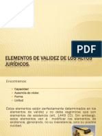 Elementos de Validez de Los Actos Juridicos